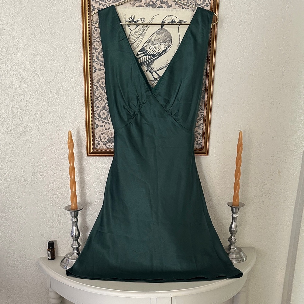 Peppermayo Deep Green Backless Dress